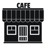 Cafe icon. Simple illustration of cafe vector icon for web.