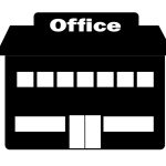 office icon in trendy flat style on white background. office symbol for your web site design, logo, app, UI. office sign.